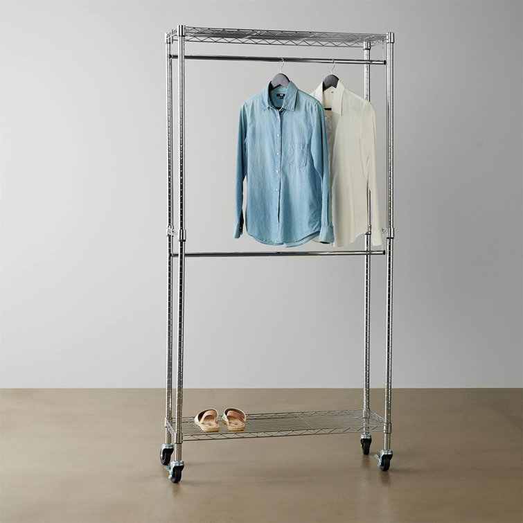 Rebrilliant 91Cm Rolling Clothes Racks Wayfair.co.uk
